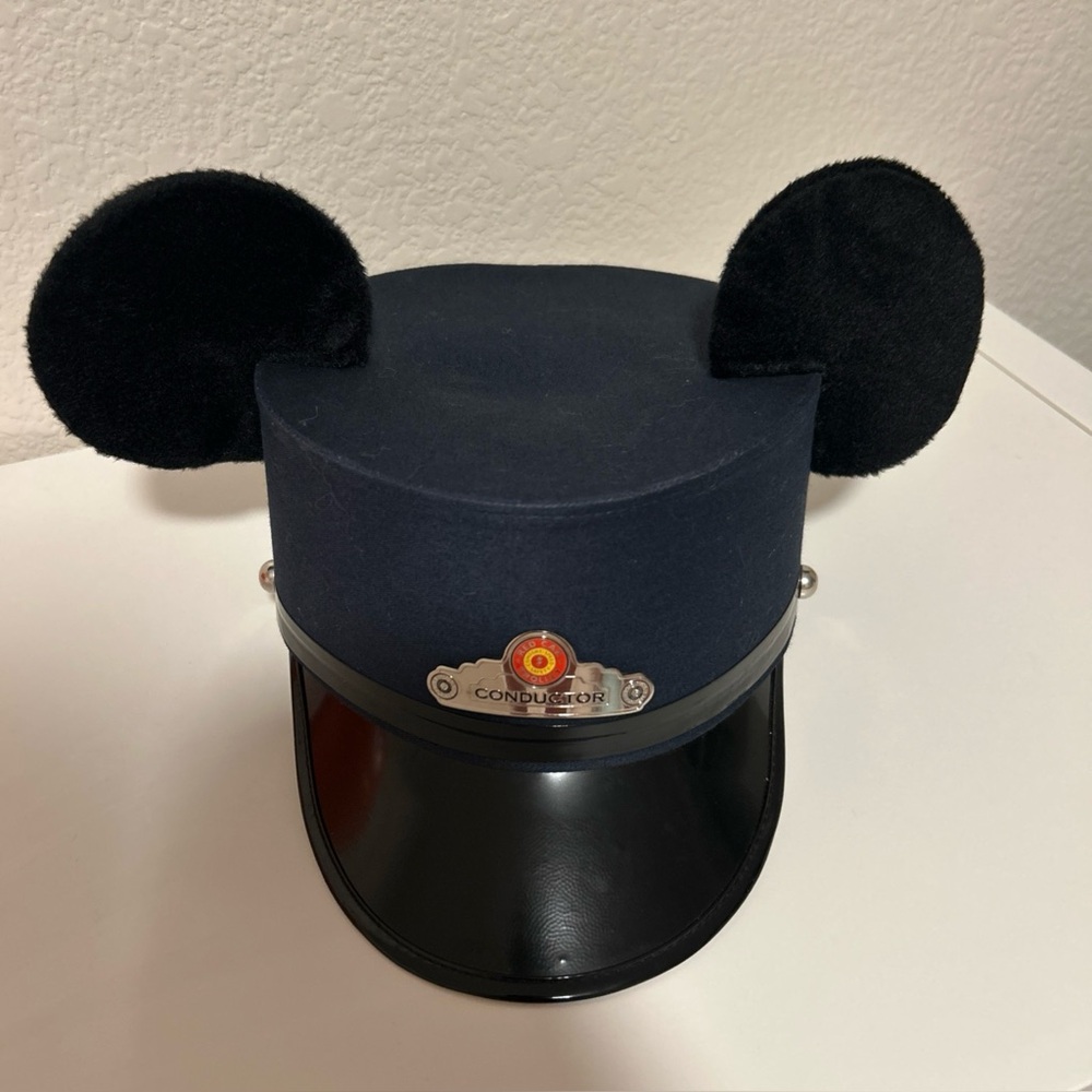 Disney Red Car Trolley Conductor Hat Mickey Mouse Ears